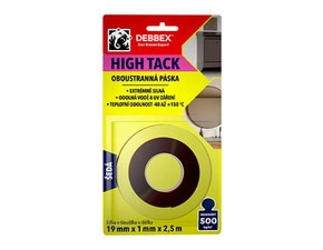 Páska oboustranná DEBBEX B8210BD, High Tack 19mm x 2,5m BLISTR
