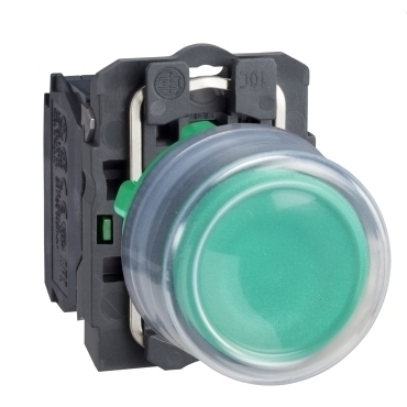 SCHN XB5AP31 Ovládač stiskací lícující s průhlednou silik. krytkou, 1 Z - zelený