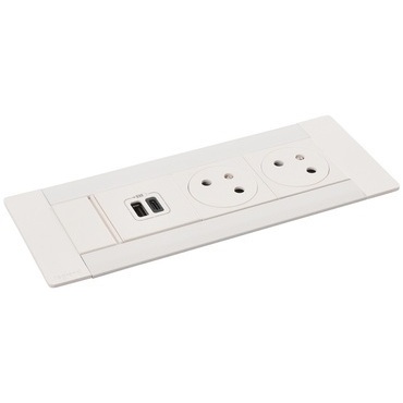 LEG 654771 MULTIL 2X2P+T  USBA A+C BÍLÁ