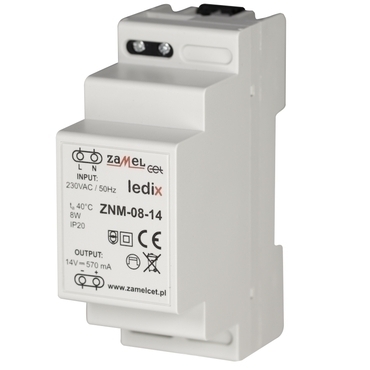 Zdroj napájecí ZAMEL LEDIX MODULOVÝ, 14Vss, 8W