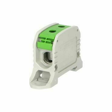 EL 1006012 Svorka univerzální RKA 50 PE, 150A, 1pól., AL/CU, zelená, na DIN/na panel (bal.9)