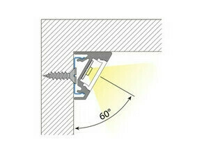 Profil rohový MC LED RN, 19x15mm, vč. mléčného difuzoru, 2m