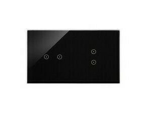 Kryt dotyk. ovl. SIMON DSTR223/73, 2 ovl. Simon 54 Touch, 2 dotyk.+2 dotyk., lávová