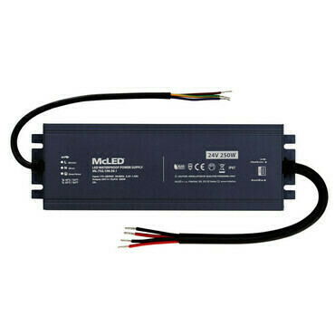 LED driver napěťový MC LED 250W, DC 24V/10,41A, IP67, hliníkové provedení