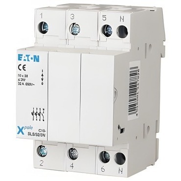 EATON 112224 C10-SLS/32/3N Pojistkový odpínač pro válcové pojistky C10 do 32A, 3-pól+N