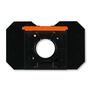 Zásuvka centrálního vysávání ABB Levit 5530H-C67107 66, oranžová/kouř. černá, se základnou