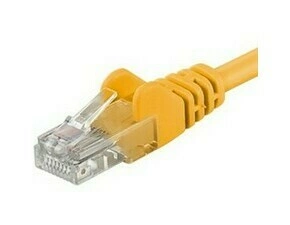 TELEX KRP-sputp002Y PremiumCord Patch kabel UTP RJ45-RJ45 level 5e 0.25m žlutá