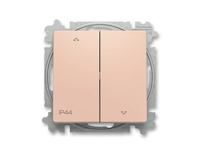 Ovládač žaluziový ABB Zoni 3559T-A88940 242, řazení 1/0+1/0, pudrová, s krytem, IP44