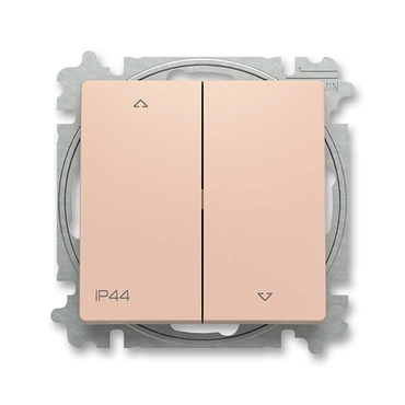 Ovládač žaluziový ABB Zoni 3559T-A88940 242, řazení 1/0+1/0, pudrová, s krytem, IP44