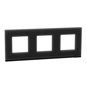 SCHN NU600686 Unica Pure - Krycí rámeček trojnásobný, Frosted Black