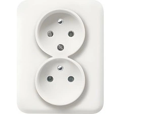 Zásuvka dvojnásobná HAGER LUMINA WL1270m 16A, 250V, bílá