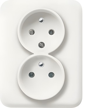 Zásuvka dvojnásobná HAGER LUMINA WL1270m 16A, 250V, bílá