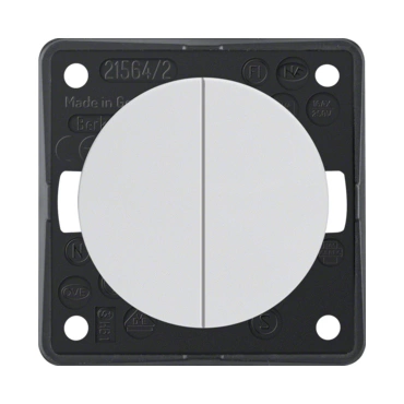HAG 936552509 Vypínač, kolébkový, řazení 5, 16 AX, 250 V~, šroub. svorky, Integro Flow/Pure, bílá, l