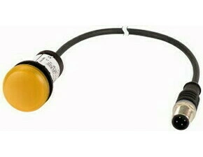 EATON 185123 C22-L-Y-24-P1 Kompaktní zapuštěná signálka s kabelem 0.2m a konektorem M12A, 24V AC/DC,