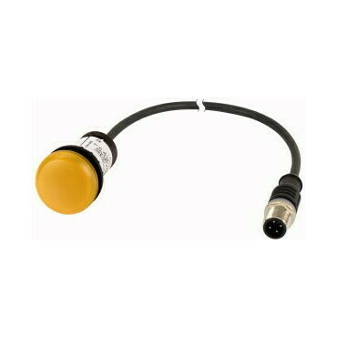 EATON 185123 C22-L-Y-24-P1 Kompaktní zapuštěná signálka s kabelem 0.2m a konektorem M12A, 24V AC/DC,