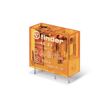 FINDER 40.51.8.230.0000 Relé, DIN/PS, 1P/10A, 230V AC RP 0,02kč/ks