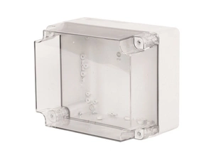 FAM Krabice SolidBOX 68211 IP65, 270x220x168mm, průhledné víko, hladké boky