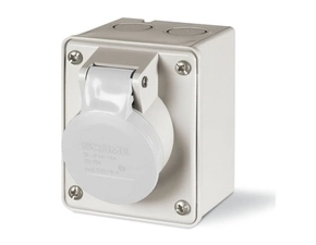 SCAME 530.1611 Zás. nástěnná IEC309 do 50V, rovný box - 530.1611