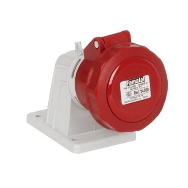 FAM Zásuvka vestavná 24350 IP67/400V/16A/4P 6h, úhel 90° - SpeedPRO