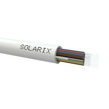 Kabel optický SOLARIX SXKO-RISER-48-OS-LSOH-WH, 48vl, RISER, Singlemode, 9/125, OS, LSOH, Eca, 1m