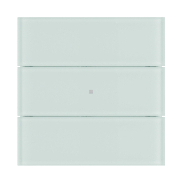 HAG 75163590 Senzor, tlačítkový, 3-násobný, Komfort, B.IQ, sklo, bílá