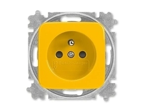 Zásuvka jednonásobná ABB Reflex SI 5519B-A02357 Y, žlutá, s clon., s bezšroub. svorkami