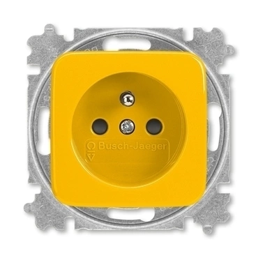 Zásuvka jednonásobná ABB Reflex SI 5519B-A02357 Y, žlutá, s clon., s bezšroub. svorkami