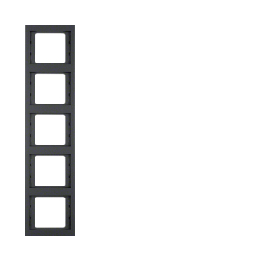 HAG 13537006 Rámeček 5-násobný, svislý, Berker K.1, antracit, mat