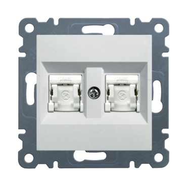 HAG WL2120 Datová zásuvka 2 x RJ45 - Jack cat.5e UTP - bílá, Lumina