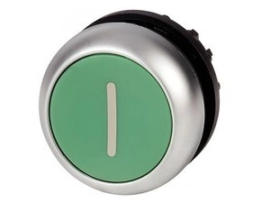 EATON 216607 M22-D-G-X1 Ovládací hlavice tlačítka, zapuštěné tlačítko, bez aretace, kroužek titan, z