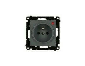 SIMON TGZ1CZ.01P/116 Zásuvka silová 1 typ E, s uzemněním, se clonkami, s přepěťovou ochranou s optic
