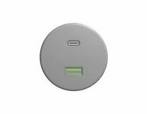 Zásuvka USB A+C GREENLUX KLIKLAP S/USB, světle šedá