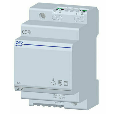 OEZ:35688 UTZ-4-A Zvonkový transformátor výkon 4 VA, Upri AC 230 V, Usec AC 6, 8, 12 V, zkratuvzdorn