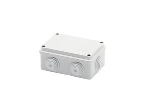 Spojovací krabice GEWISS GW44005 s víkem, nerezové šrouby, ip55, 120x80x50, šedá