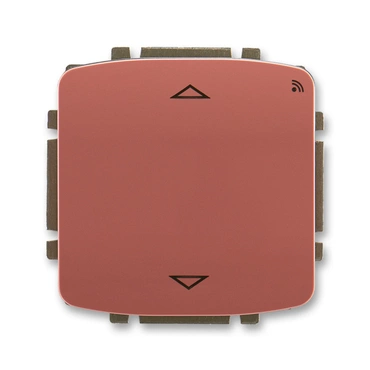 Spínač žaluziový ABB Tango 3299A-A33108 R2, vřesová červená, s krátkoc. ovl., s RF přijím., 868 MHz
