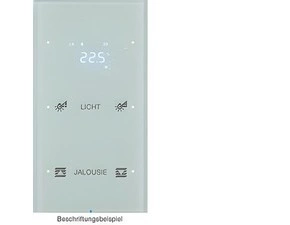 HAG 75642150 Dotykový sensor 2-násobný s termostatem, Berker R.3, sklo, bílá