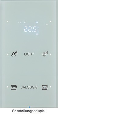 HAG 75642150 Dotykový sensor 2-násobný s termostatem, Berker R.3, sklo, bílá