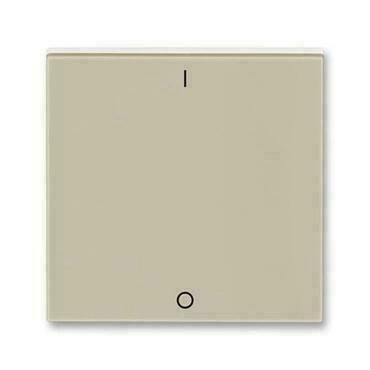 Kryt jednoduchý ABB Levit 3559H-A00933 18, macchiato/bílá, s potiskem I/0 (pro sp. řaz. 3)