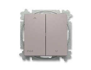 Ovládač žaluziový ABB Zoni 3559T-A88940 244, řazení 1/0+1/0, greige, s krytem, IP44