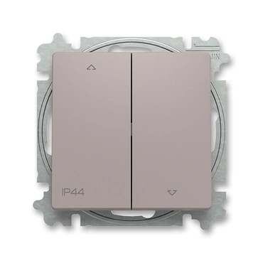 Ovládač žaluziový ABB Zoni 3559T-A88940 244, řazení 1/0+1/0, greige, s krytem, IP44