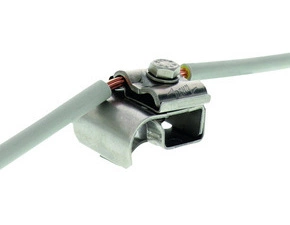 DEHN 540120  Svorka na okapový žlab nerez lem 16-22mm s  dvojitou příložkou pro drát  8-10mm a 4 DEH DEHN