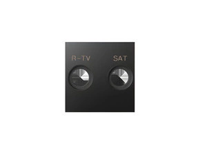 Kryt zásuvky anténní SIMON 82 82097-38, R+TV+SAT, grafitová
