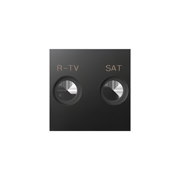 Kryt zásuvky anténní SIMON 82 82097-38, R+TV+SAT, grafitová