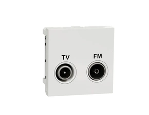 SCHN NU345218 Unica - Zásuvka TV/R koncová, 4 dB, 2M, Bílá
