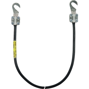 DEHN 416030  Uzemňovací vodič 16mm2/L 3,0m černý se dvěma kabelovými oky (B) otevřenými M8/M10 DEHN DEHN