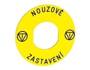 Štítek SCHNEIDER ZBY9T30-NOUZOVÉ ZASTAVENÍ-60 mm