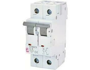 Jistič dvoupolový ETI 002142512, ETIMAT 6 1p+N C6