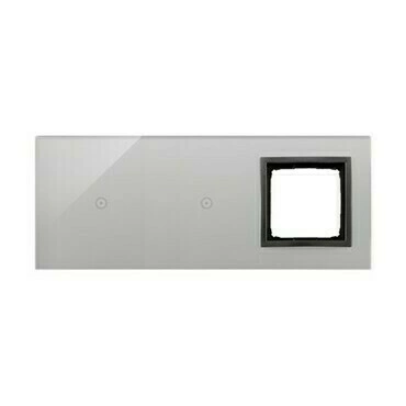 Kryt dotyk. ovl. SIMON 54 Touch DSTR3110/72, 2 ovl.,bouřková/černá mat metal.