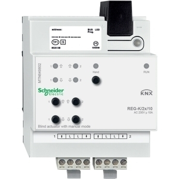 SCHN MTN649802 KNX žaluziový akční člen REG-K/2x/10+manuální režim RP 0,34kč/ks