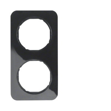 HAG 10122145 Rámeček 2-násobný, Berker R.1, černá, lesk